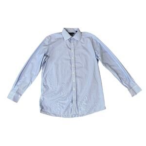 Bloomingdales Stretch Contemporary Fit Button Up Shirt US Mens 16.5/34/35